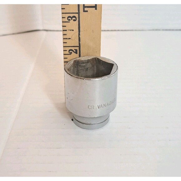 CR-V Vanadium 6 Point 1-1/8 Socket 1/2 inch Drive Chrome Steel Automotive Tool - Picture 6 of 6